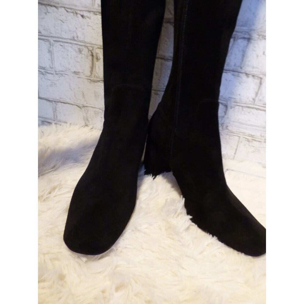 Jeffrey Campbell Black Suede Parisah Over the Knee Boots 7.5 NEW - Picture 3 of 7
